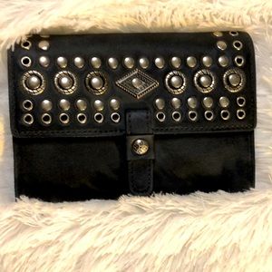 Free shipping !! Patricia Nash black studded wallet